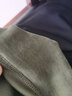 吉普（JEEP）长袖t恤男秋冬季新款宽松运动休闲大码纯色大码棉质卫衣上衣男 军绿色加绒款 2XL 建议166-180斤 实拍图
