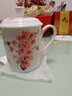 盛天下景德镇陶瓷茶杯带盖骨瓷杯青花水杯办公杯礼品杯会议杯子定制 枫叶500ML 实拍图