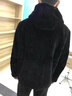 恒源祥貂皮外套男翻领整貂皮衣冬季连帽青年雕衣仿水貂毛皮草金貂绒大衣 黑色【翻】 5XL【建议180-200斤】 实拍图