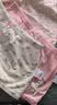 贝瑞加（Babyprints）女童内裤4条装宝宝棉毛裤纯棉透气柔软短裤儿童打底裤三角 兔100 实拍图