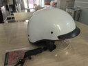 GXT摩托车头盔四季遮阳半盔瓢盔复古太子盔个性酷安全帽四季MT-4 亮白 L（适合57~58cm） 实拍图