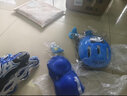 拓呈溜冰鞋儿童全套装成人男女小孩旱冰鞋滑冰鞋轮滑鞋直排轮初学者 蓝单闪单鞋(翅膀+扳手) M 中码实际尺码33-37码 实拍图