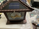 圣德艺太阳能柱头灯庭院灯别墅大门户外防水室外花园感应景观围墙柱子灯 20CM-太阳能两用款+12瓦-日照 加厚压铸铝灯体 实拍图