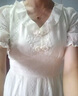 百图betu女装夏季新款连衣裙轻国风绣花雪纺高腰连衣裙女2304T86 米白 XS 实拍图