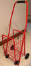 杰适（jieshi）爬楼买菜购物车便携可折叠老年手拉车手推车行李车拖车铁质菜篮车 小购四轮红色 实拍图
