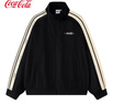 可口可乐（Coca-Cola）外套男春秋季运动休闲宽松开衫卫衣立领夹克 黑色 实拍图