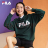 斐乐（FILA）官方多彩卫衣长袖情侣装宽松时尚运动连帽套头衫男女上衣印花 （加绒）秀峰绿-GN M 170/92A 实拍图