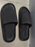 IQGD居家拖鞋男女室内室外浴室防滑轻盈便携柔软静音回弹漏水凉拖鞋夏 条纹漏水拖-黑色 42-43 实拍图