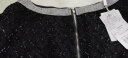 莎妮朵罗大码女装遮肚子显瘦胖女人针织毛呢半身裙秋冬高腰格子大裙18565 黑色 XL建议100-130斤穿着 晒单实拍图