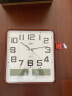 康巴丝（Compas）挂钟客厅 万年历温湿度时钟 简约方形日历石英钟表挂墙C2983 咖木 实拍图