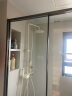 心海伽蓝（SHKL）整体淋浴房一体式玻璃隔断干湿分离浴屏浴房家用简易一字型浴房2G 1.2-1.29m 【奶油白】极简风 晒单实拍图