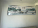 瑞尚（RUISHANG） 新中式客厅装饰画大气山水画横版沙发背景墙画挂画轻奢晶瓷壁画 海纳百川 240*80/烤瓷镶钻/适合3.5沙发 实拍图