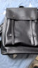 CHALEAH&KEVITH双肩包男士电脑16英寸背包商务皮质时尚百搭休闲高中生青年书包 黑色ck049 晒单实拍图
