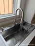松派厨房水槽304不锈钢水槽双改大单槽水池盆洗菜盆台下盆洗碗槽 右排0涂层+抽拉龙头 750*410mm【国标SUS304假一赔十】 实拍图