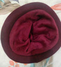 森罗慕彤中老年帽子秋冬款老人帽子女人加绒保暖老太太毛线盆帽围巾妈妈奶奶保暖帽子 酒红色（帽子） 实拍图