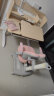 OUTOON德国儿童学习桌书桌可升降实木课桌家用小学生写字桌椅套装 粉色B3椅+实木桌长 100cm 双靠背 实拍图