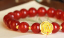 石玥珠宝收藏级8mm红玛瑙手串黄金玫瑰花本命年转运水晶玛瑙手链男女士款 实拍图