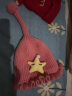 李晨曦（Lichenxi）婴儿帽子秋冬季3-6-12-15个月男女宝宝公主毛线帽婴幼儿纯棉针织帽潮 五角星毛线 粉色 均码（适合3-15个月松紧帽围适合头围40-48） 实拍图