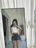 妙奕嘉牛仔短裤女士秋冬外穿辣妹高腰超短裤裤子热裤新款2025年女裤ins 复古水洗渐变蓝牛仔短裤 S 实拍图