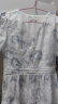 百图betu女装2024夏季新款连衣裙V领花边雪纺印花连衣裙女2404T91 蓝色 M（预售06/24发货） 晒单实拍图