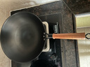 嘉乐康圆底老式传统生铁锅铸铁家用无涂层不易粘锅轻便炒菜锅燃气灶专用 32cm-圆底-带盖带铲 32cm 实拍图