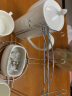 Mongdio 欧式陶瓷咖啡杯套装小精致拿铁杯挂耳美式杯碟带架子 纯白6件套-套头 套装 实拍图