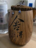 尚言坊茶叶罐紫砂复古陶瓷大号大容量茶罐防潮密封罐半斤装 木纹舍得罐 实拍图