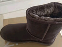 ZHR则则雪地靴女真牛皮靴子女保暖加绒女靴轻便短靴女 JAP71 咖啡色 36  实拍图
