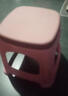 舒怡然 加厚塑料凳子家用客厅餐桌椅子高凳防滑熟胶板凳浴室茶几小凳子 中号带盖北欧粉30cm 实拍图