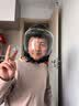 GSB摩托车头盔四分之三盔3C认证半盔男女用四季踏板电动车头盔G268A 亮黑黄迷彩配透明镜片+顺丰快递 L（56-58头围） 实拍图