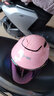 YOHE永恒电动车头盔夏季防晒透气半盔摩托车男女士通用电瓶车轻便式安全帽新国标3C认证 粉色选配彩镜 大小可调节 实拍图