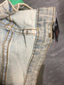 逐梦颜牛仔裤高街男黄泥染布水洗欧美做旧直筒裤子vibe国潮情侣长裤子潮 196-1【图色弹力款】 XL 实拍图