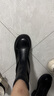 百丽（Belle）百搭弹力靴女商场同款芒果头平跟休闲短靴A2P1DDD3 黑色-绒里 36 (230mm) 实拍图