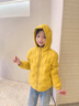 雅鹿2025新款儿童羽绒服短款冬季外穿男童女童中大童宝宝洋气秋冬外套 黄色 130cm 实拍图