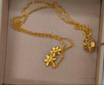 六福珠宝足金栀子花黄金项链女款套链含吊坠 计价 GMGTBN0009A 约4.57克 实拍图