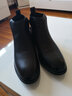 老人头男鞋冬季真皮高帮棉鞋正装保暖加绒商务韩版休闲男士棉皮鞋 黑色 44 (270mm) 实拍图