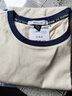 真维斯（JEANSWEST）短袖t恤女夏季新款纯棉女装上衣服撞色宽松ins风小个子女生半袖衫 米藏青 蝴蝶秘境橙 L 实拍图