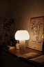 诺克欧美小蘑菇台灯装饰床头卧室客厅无线充电触控创意氛围灯高级桌灯 White-芝白 实拍图