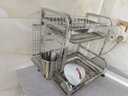 本王（BW）304不锈钢碗碟收纳架厨房碗盘置物架沥水碗架多功能碗筷收纳碗柜 【304不锈钢】双层40CM+全配 实拍图