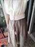 圣保美法式连衣裙2025夏季女装新款女士气质小个子套装裙子长裙两件衣服 杏色上衣+卡其色半身裙 S 码（80-92斤） 实拍图