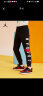 NIKE JORDAN 耐克AJ童装男童加绒裤子秋冬季保暖儿童运动长裤 正黑色 160/69(XL) 晒单实拍图
