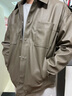 杰克·琼斯（JACK&JONES）男装春秋宽松皮衣舒适简约时尚纯色潮流休闲外套短款上衣PU夹克男 E08 橄榄绿 M 175 实拍图