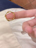 中国黄金（CHINA GOLD）黄金戒指莫比乌斯素圈指环999足金手饰生日礼物送女友老婆 9cm- 约0.5g 实拍图