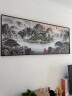 乐方绘 中式客厅挂画办公室书房装饰画沙发背景墙壁画招财山水风景浮雕 聚宝盆-04 180*80(平面)金色铝框 晒单实拍图