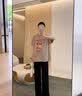ARTFULMOM英国孕妇裤子新款外穿阔腿裤春夏薄款孕期直筒休闲宽松垂感托腹裤 杏色小个子款【156CM以下】 L 实拍图