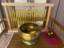 梵木果【麟纹钵】尼泊尔半手工颂钵音疗佛音黄铜碗瑜伽采耳居家冥想静心 金色中款-15cm+标准三件套 实拍图