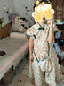 安妮优儿女童旗袍连衣裙夏季2025儿童装洋气夏装女孩夏款公主裙 绿色 120 实拍图