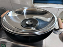 洽硕陆川铸铁生铁炒菜锅不粘锅炒锅无涂层少油烟大双耳圆底铁锅燃气灶 42cm加厚铸铁炒锅(带盖） 实拍图