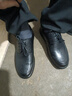 意尔康皮鞋男软底商务休闲鞋秋冬圆头加绒系带新款棉鞋 55476W黑色38 实拍图