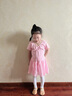 艾舞戈儿童舞蹈服夏季练功女童跳舞衣幼儿园宝宝连体芭蕾舞裙中国舞服装 粉色-短袖 130 码 高110-120cm重38-48斤 实拍图
